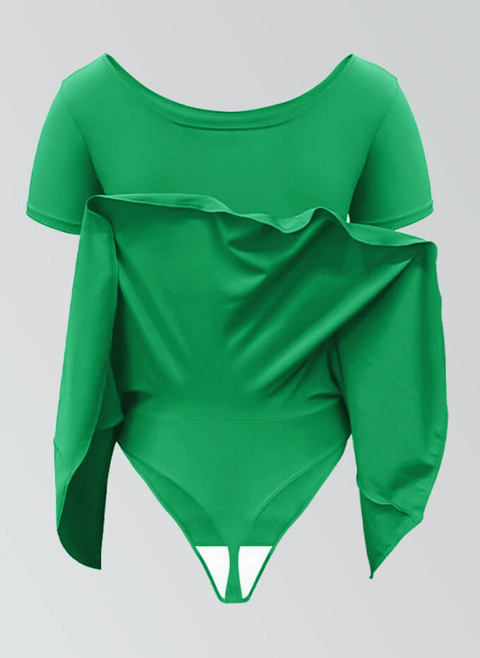 Thong Short Sleeve Skirted Leotard