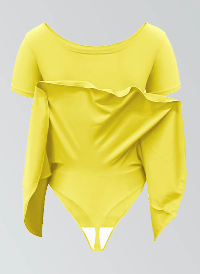 Thong Short Sleeve Skirted Leotard