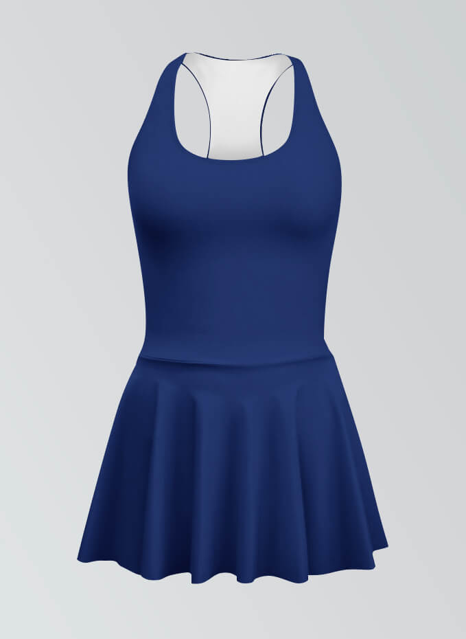 Thong Sleeveless Fitness Skirted Leotard