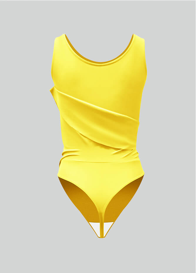 Thong Sleeveless Leotard with Skirt