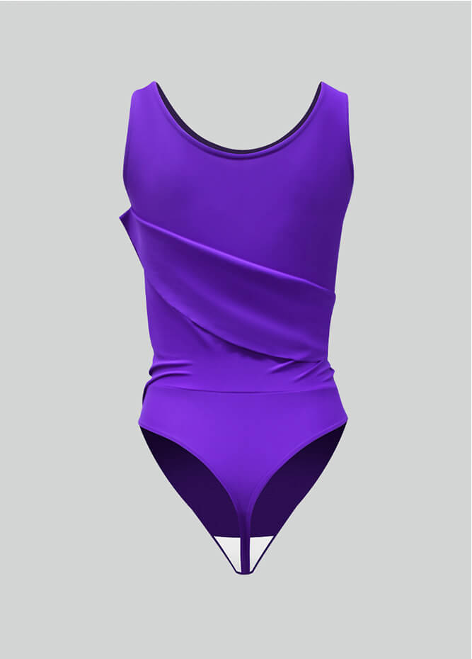 Thong Sleeveless Leotard with Skirt