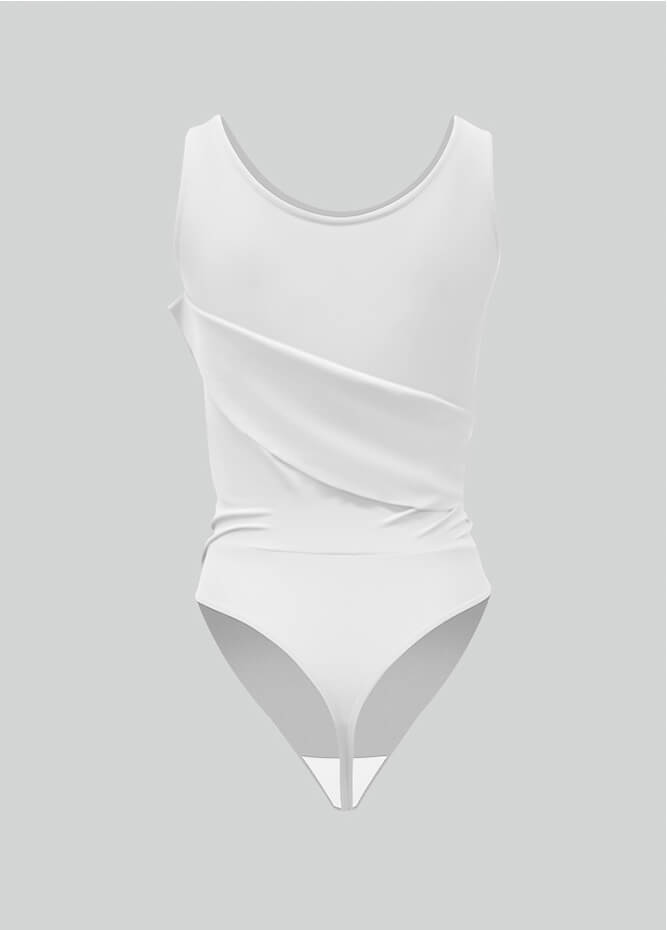 Thong Sleeveless Leotard with Skirt