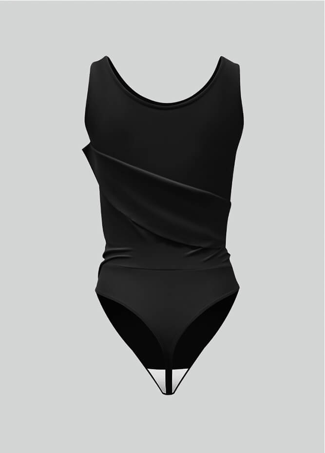 Thong Sleeveless Leotard with Skirt