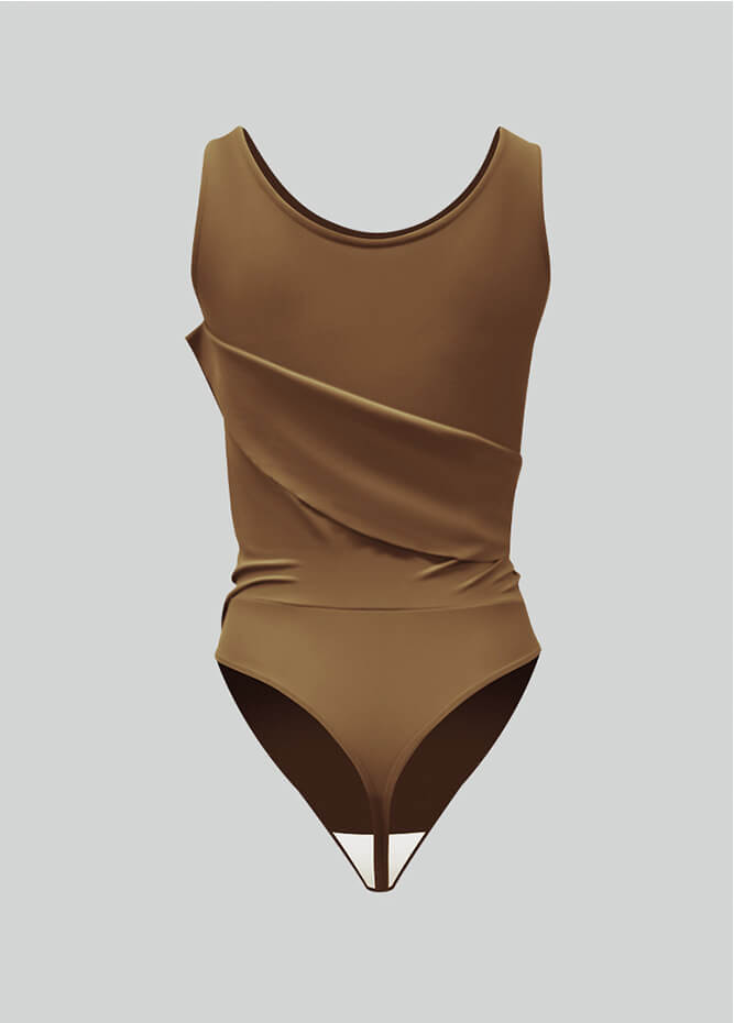 Thong Sleeveless Leotard with Skirt