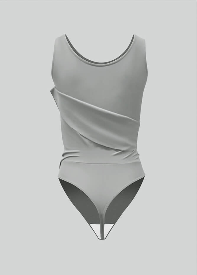 Thong Sleeveless Leotard with Skirt