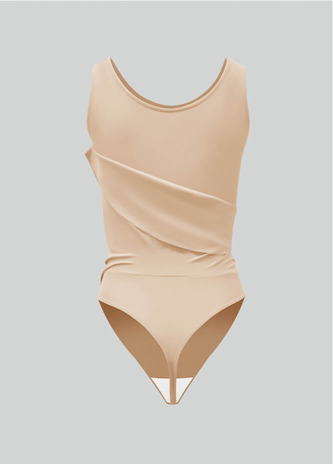Thong Sleeveless Leotard with Skirt