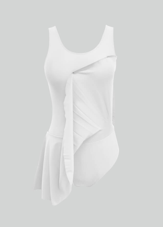 Thong Sleeveless Leotard with Skirt