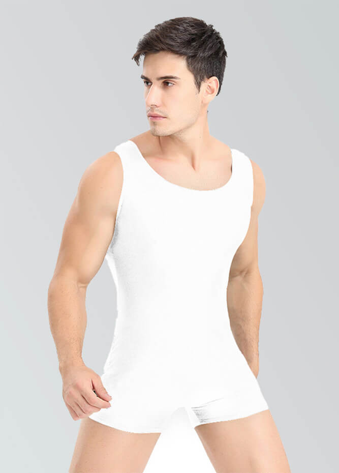Mens Biketard Spandex Short Tank Unitard