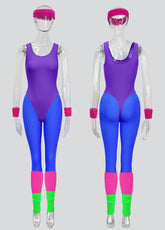 Women 80s 90s Workout Costume Outfit