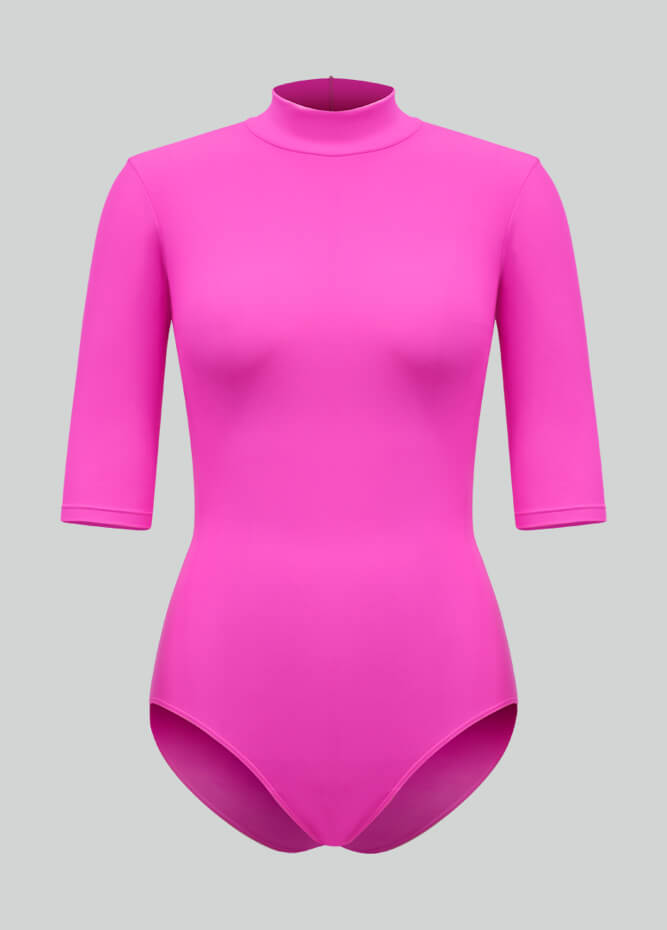 Womens Half-Sleeved Spandex Leotards