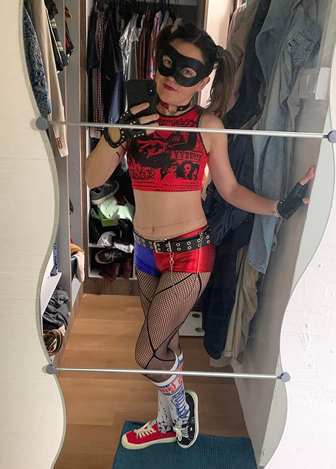 Harley Quinn Costume Rave Shorts