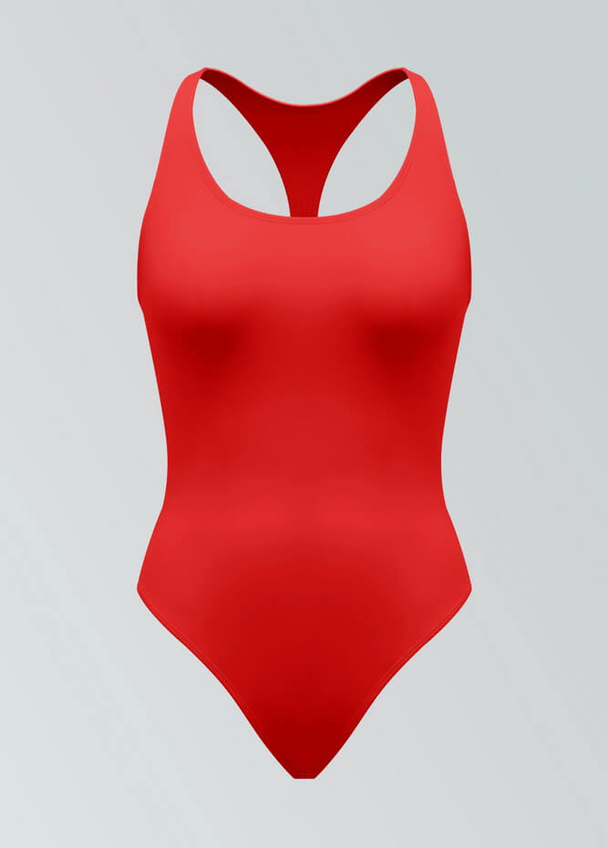 Womens Racer Back Fitness Thong Leotard