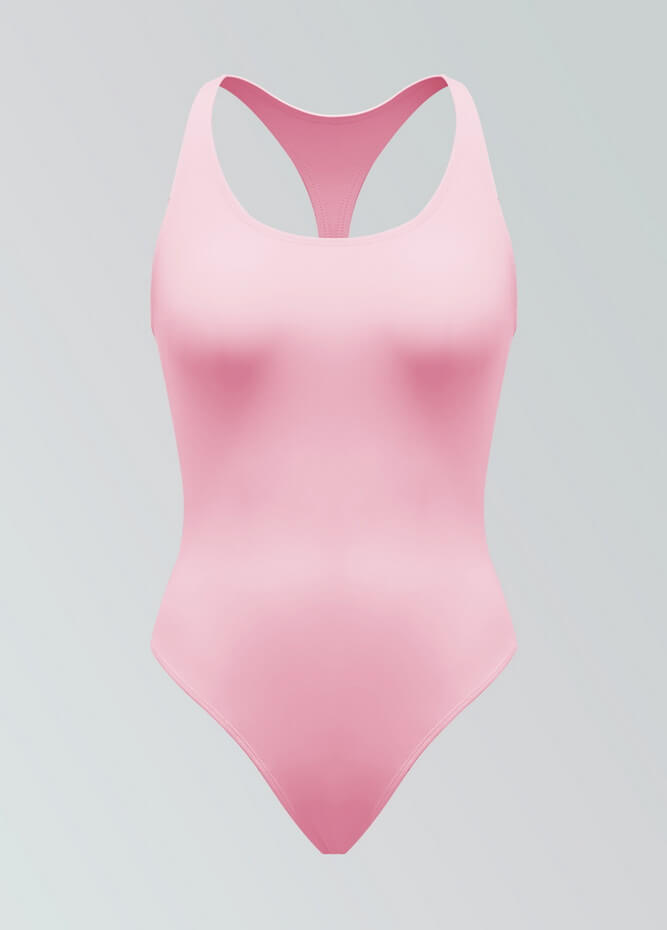 Womens Racerback Fitness Thong Leotard