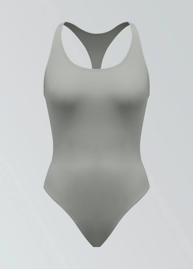 Womens Racerback Fitness Thong Leotard