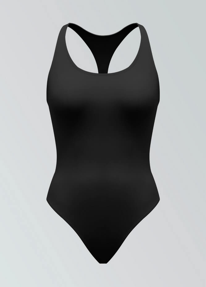 Womens Racer Back Fitness Thong Leotard