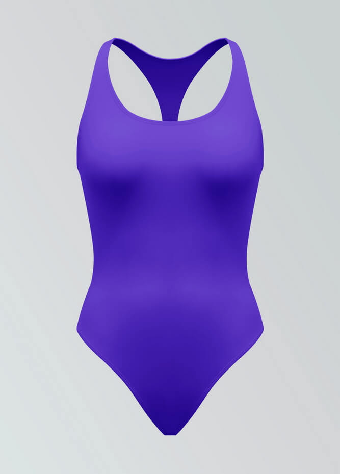 Womens Racer Back Fitness Thong Leotard