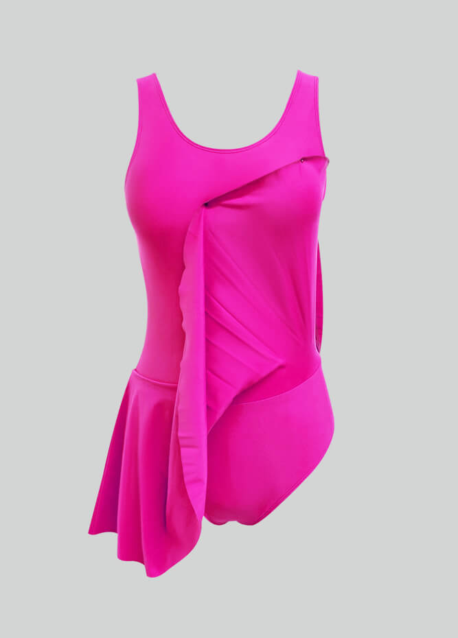 Thong Sleeveless Leotard with Skirt