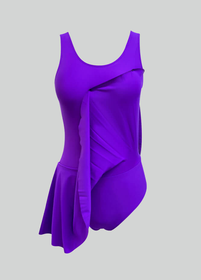 Thong Sleeveless Leotard with Skirt