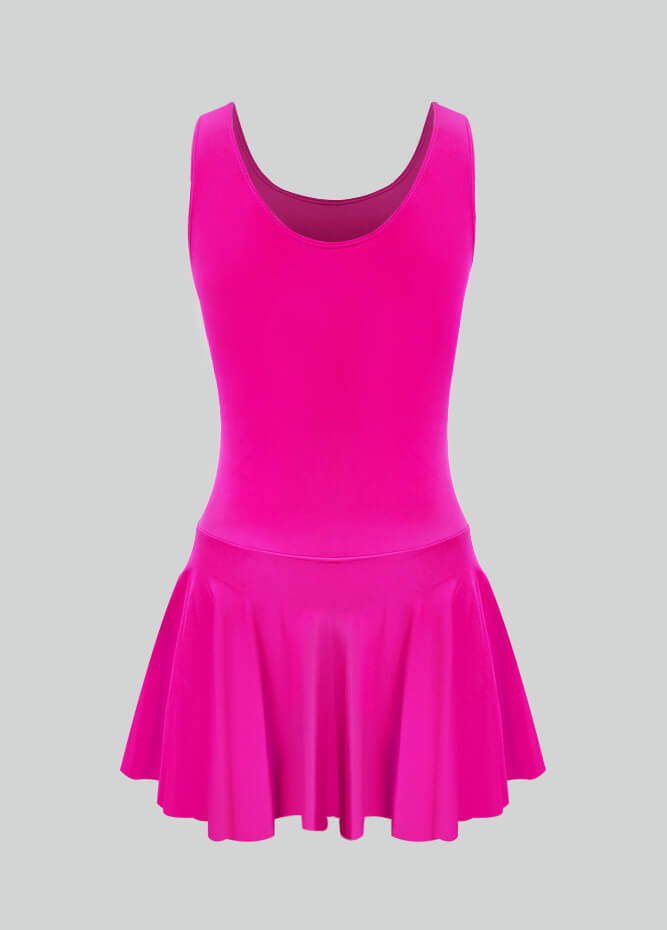 Thong Sleeveless Leotard with Skirt