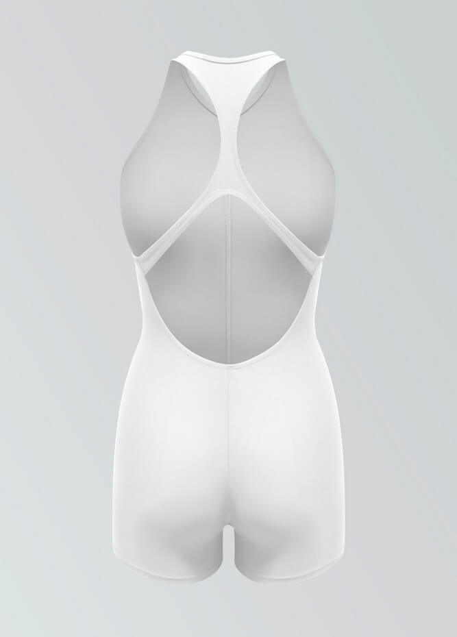 Womens Racer Back Zipper Front Romper