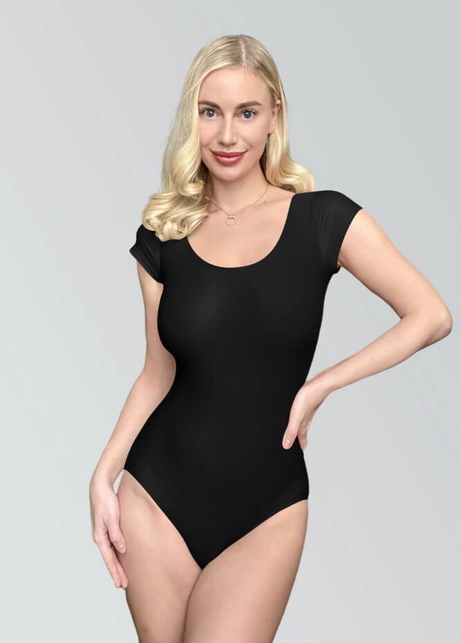 Womens Cap Sleeve Scoop Neck Leotard