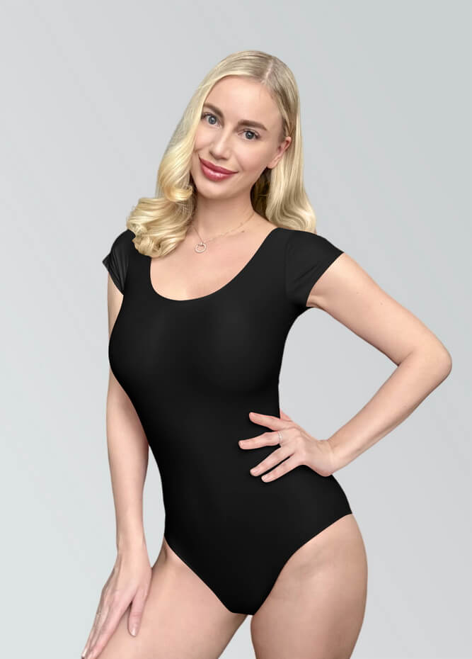 Womens Cap Sleeve Scoop Neck Leotard