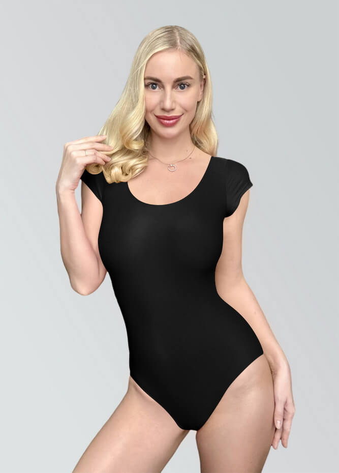 Womens Cap Sleeve Scoop Neck Leotard