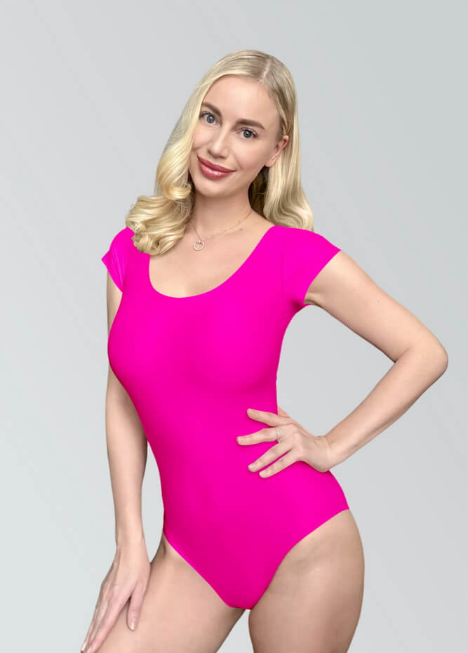 Womens Cap Sleeve Scoop Neck Leotard
