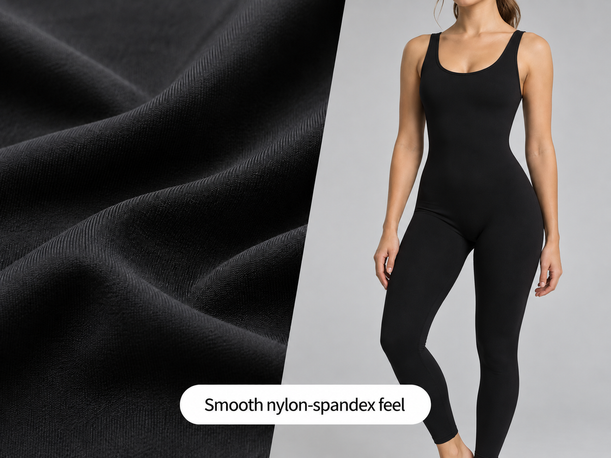Smooth nylon-spandex feel
