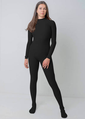 Full Body Black Suit with Footed