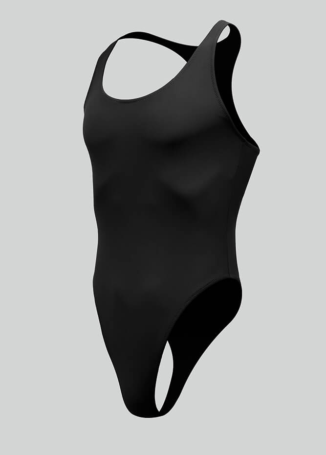 Mens Racer Back Fitness Thong Leotard