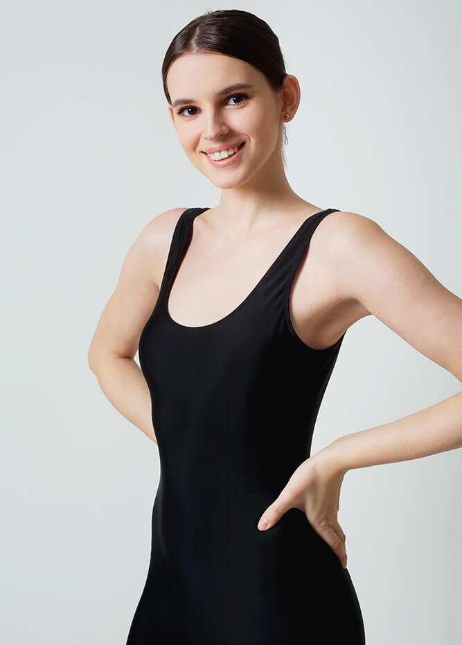 Womens Spandex Nylon Scoop Neck Tank Unitard