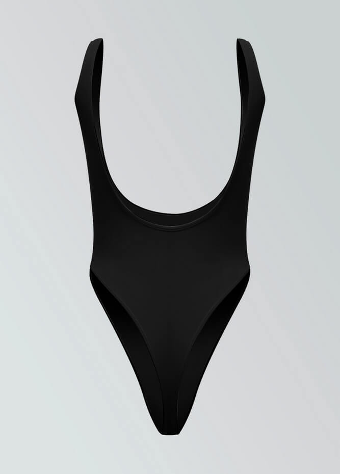 Womens Spandex Suspender Thong Leotard