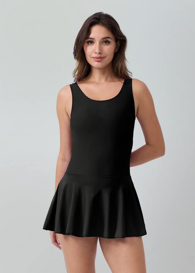 Womens Tank Dance Leotard with Skirt