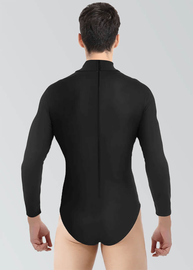 Long Sleeve Turtleneck Leotard for Men