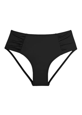 High Waisted Swim Bottoms Ruched Tummy Control