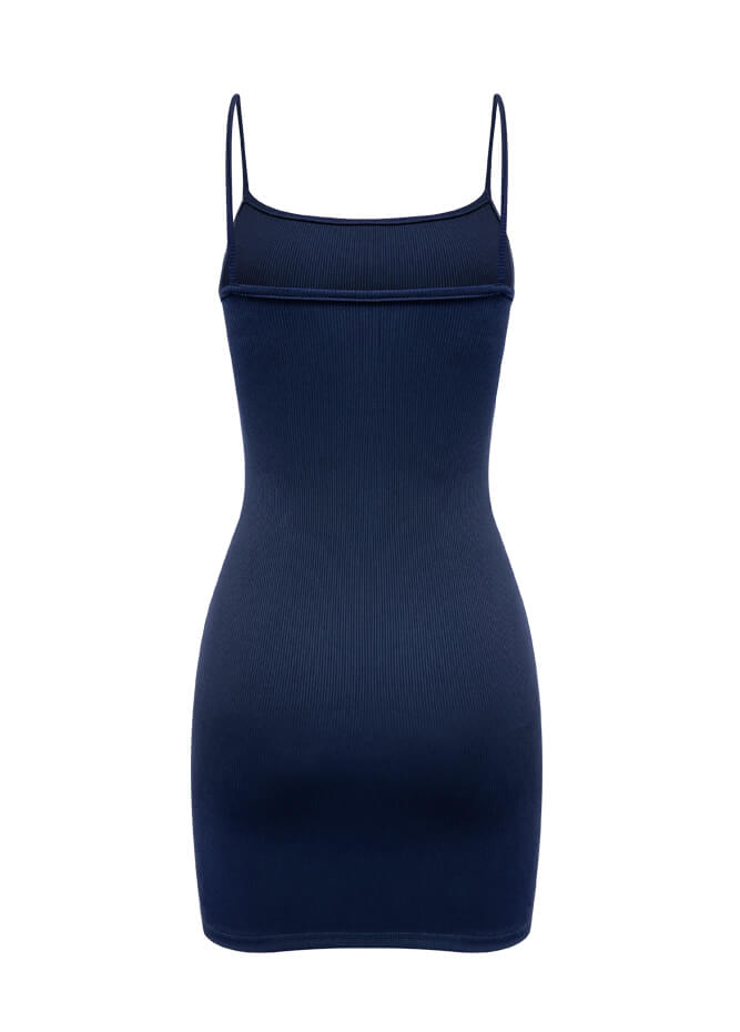 Ribbed Sling Bodycon Mini Dresses