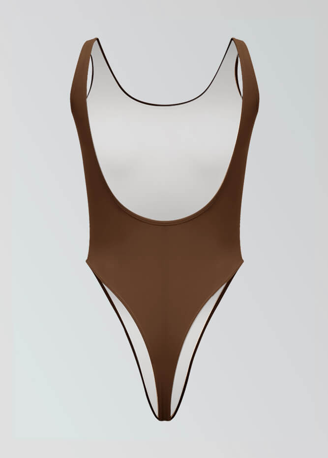 Womens High Cut Thong Spandex Leotard