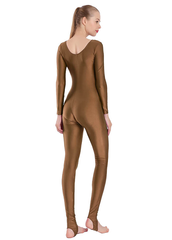 Womens Scoop Neck Unitard with Stirrup