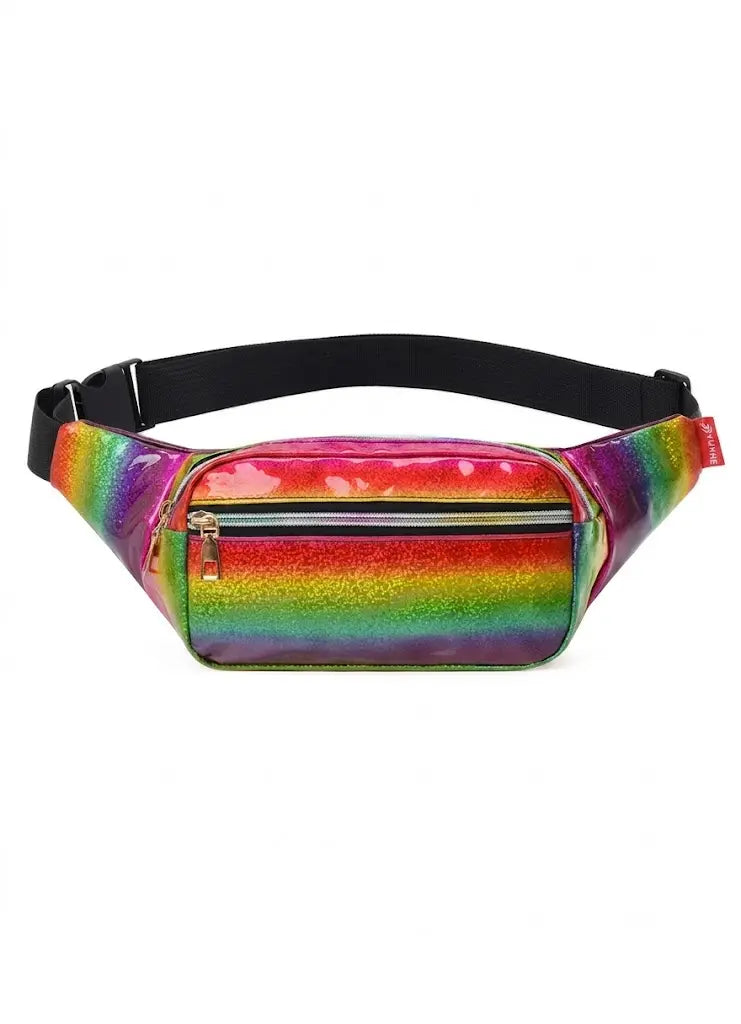 Speerise Shiny Laser Waist Pack – Fashion Sling Chest Bag for Outdoor & Travel
