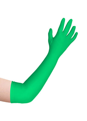 green spandex gloves