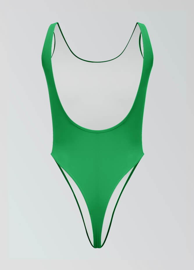 Womens High Cut Thong Spandex Leotard