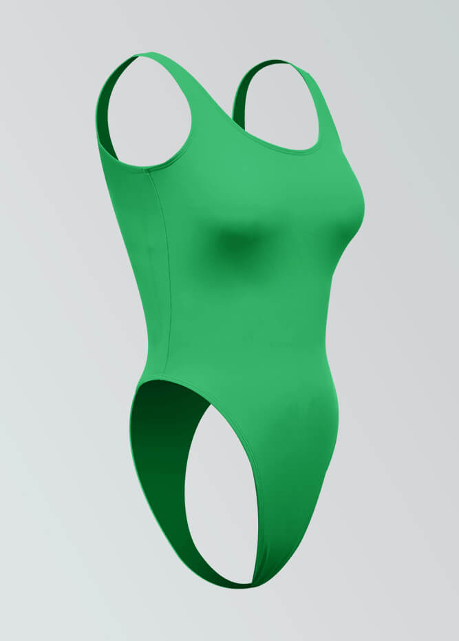 Womens High Cut Thong Spandex Leotard