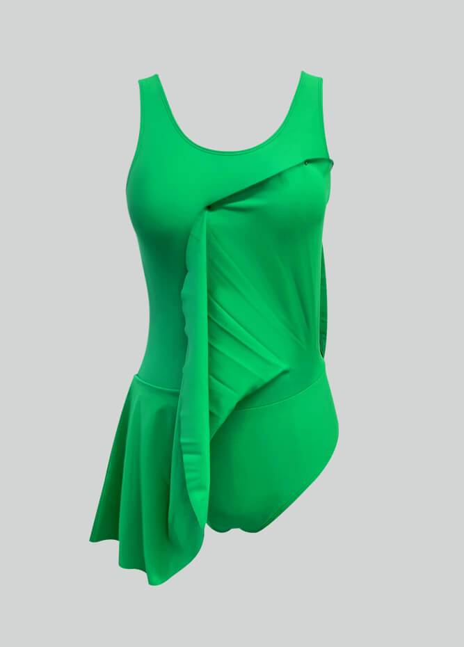 Thong Sleeveless Leotard with Skirt