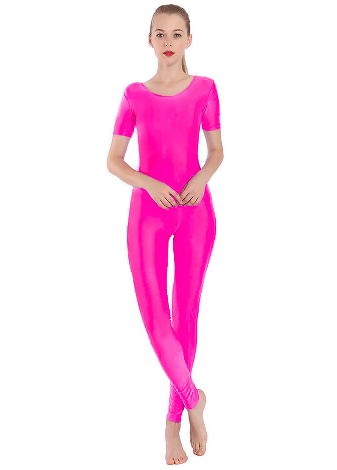 hot pink spandex jumpsuit