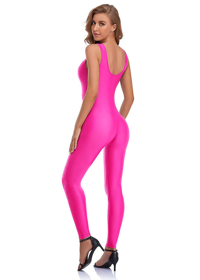 Womens Spandex Nylon Scoop Neck Tank Unitard
