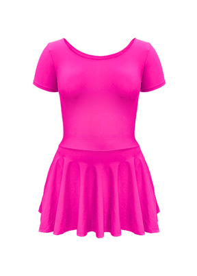 Thong Short Sleeve Skirted Leotard