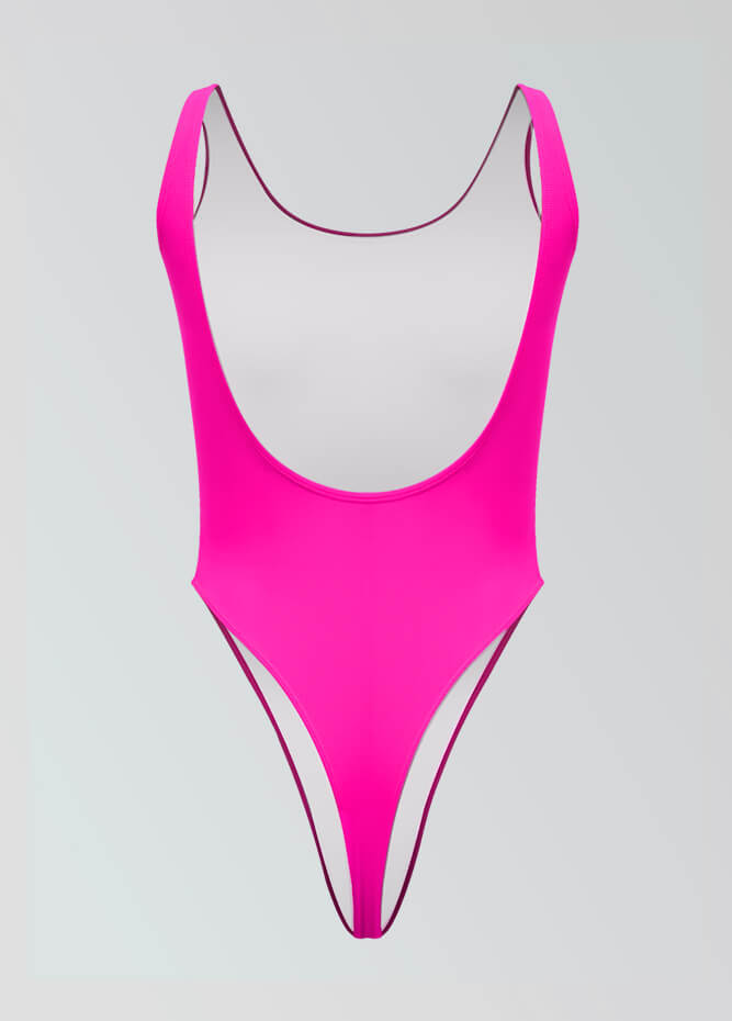 Womens High Cut Thong Spandex Leotard