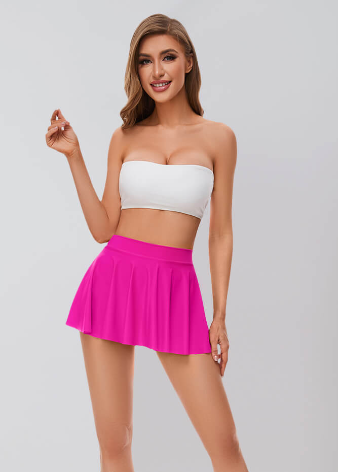 Womens Spandex Skater Mini Skirt