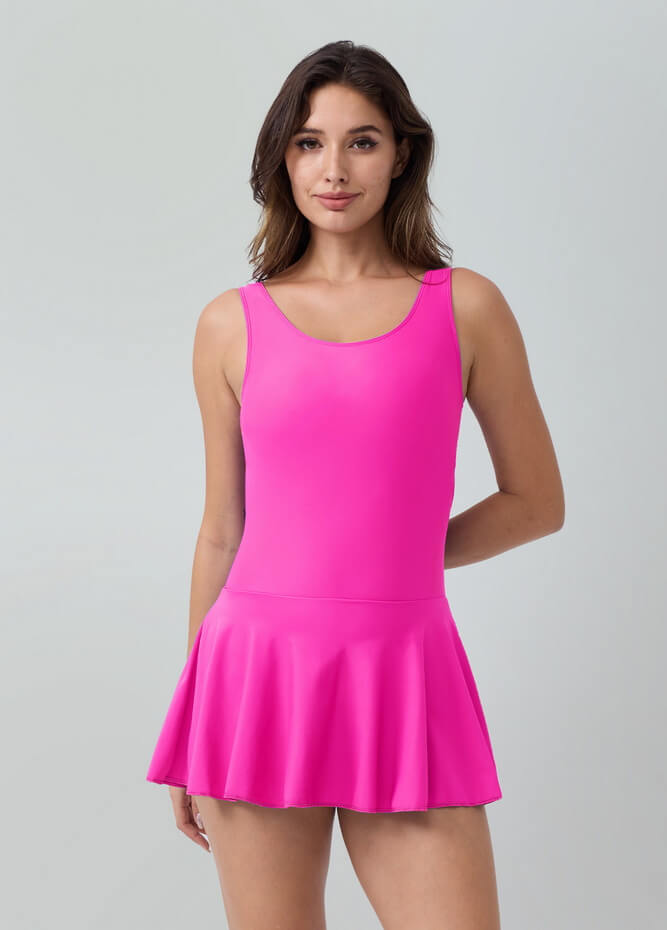 Womens Tank Dance Leotard with Skirt